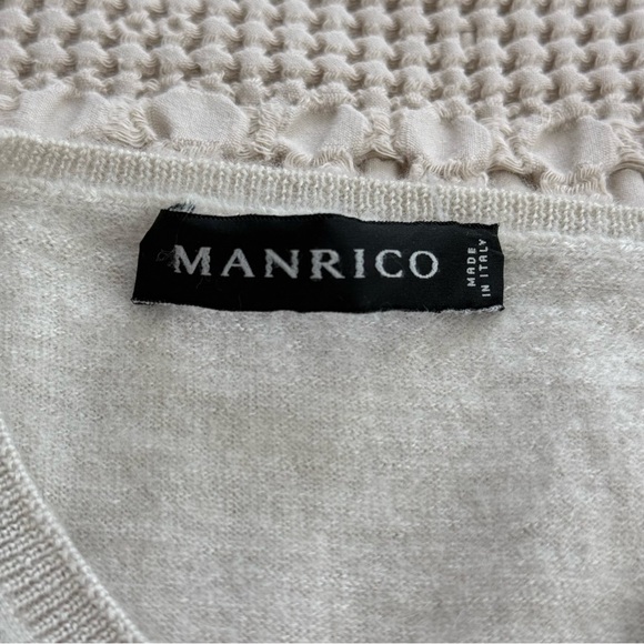 Manrico tan 100% cashmere Made in Italy cardigan sweater set size EU 40 (US 4) - Picture 13 of 16